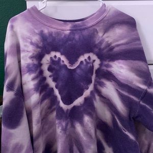 Urban outfitters heart tye dye crewneck